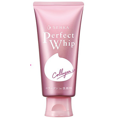 Senka Perfect Whip Collagen In 120g วิปโฟมเนื้อละเอียดเนียนนุ่ม มอบผิวสะอาดใส มีส่วนผสมของคอลลาเจน  ช่วยให้ผิวดูกระชับน่าสัมผัส พร้อมมอบความเนียนนุ่ม ชุ่มชื่น ด้วยไวท์โคคูน และดับเบิ้ลไฮยาลูรอนิค  ให้ผิวสวย สะอาด เนียนนุ่ม ไม่แห้งตึง คงความชุ่มชื้นให้ผิวได้ยาวนาน  วิปโฟมล้างหน้าฟองเด้งนุ่มที่ใครๆ ก็หลงรักกับ SENKA Perfect Whip การันตีด้วยรางวัลมากมาย